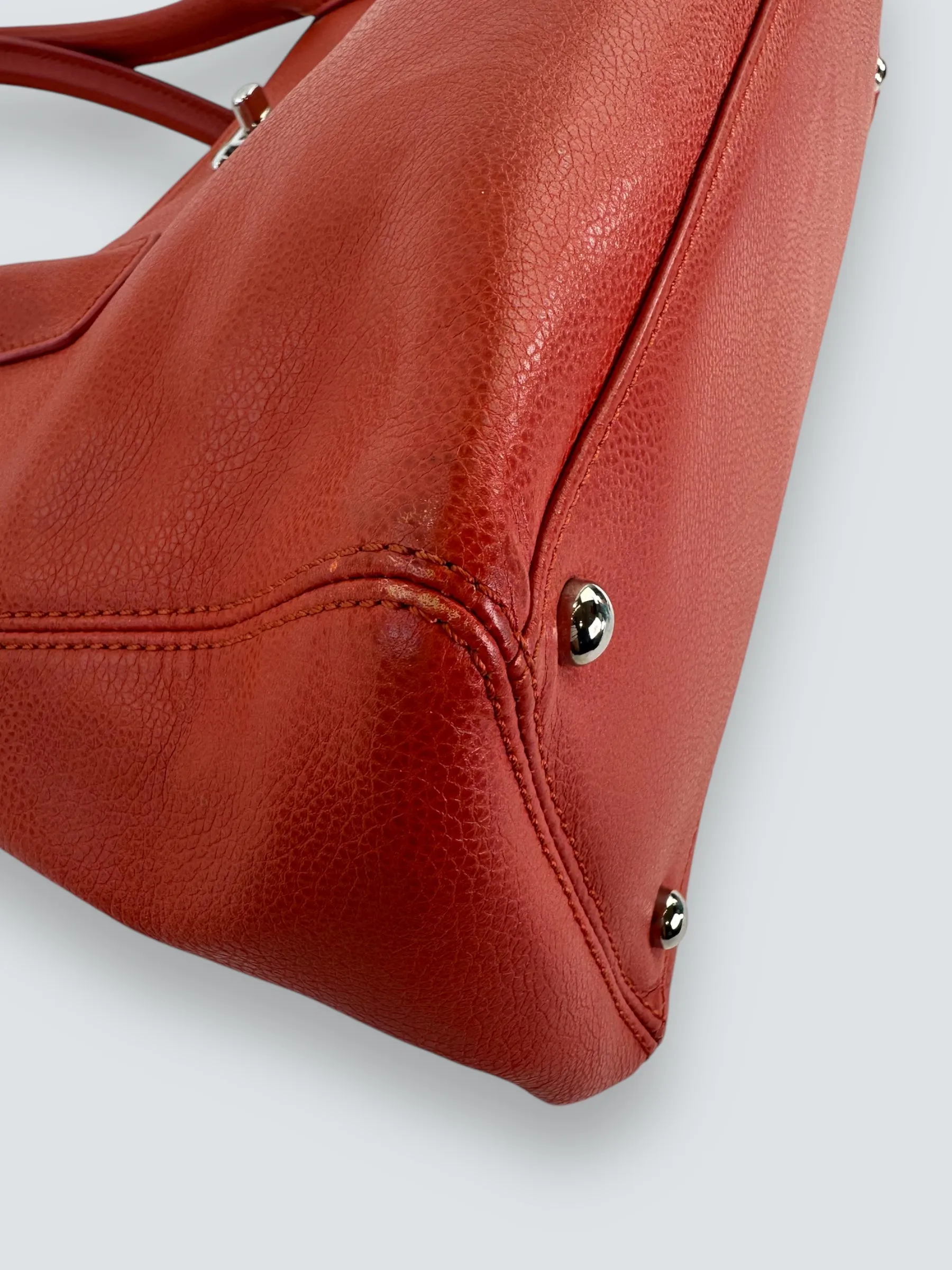 Chanel Mandarin Orange Calfskin Leather Cerf Executive Tote