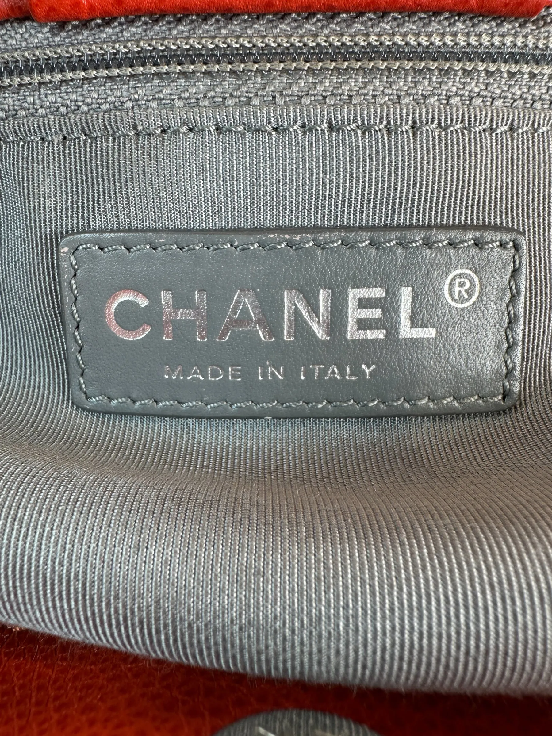 Chanel Mandarin Orange Calfskin Leather Cerf Executive Tote
