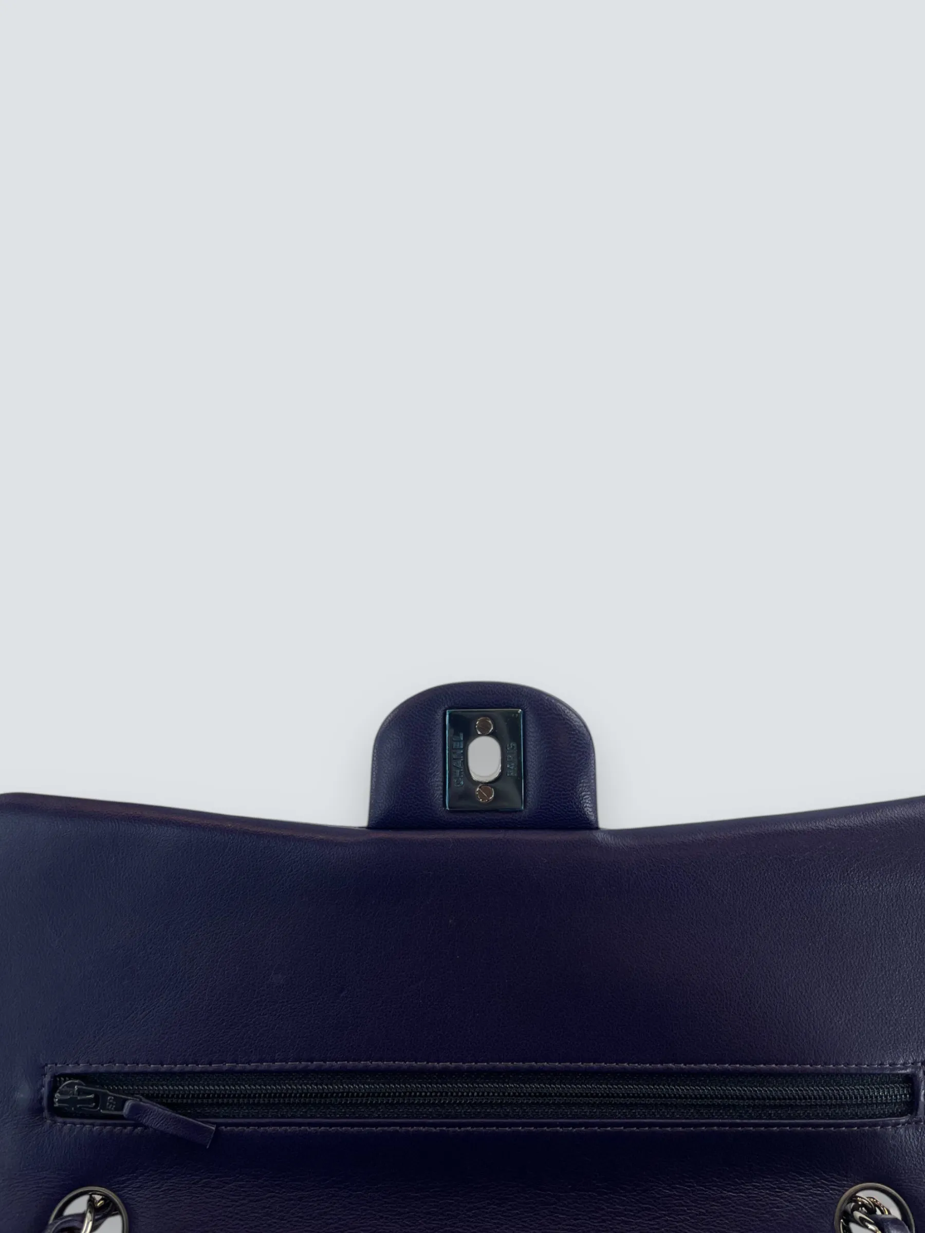 Chanel Navy Lambskin Leather Medium Double Flap