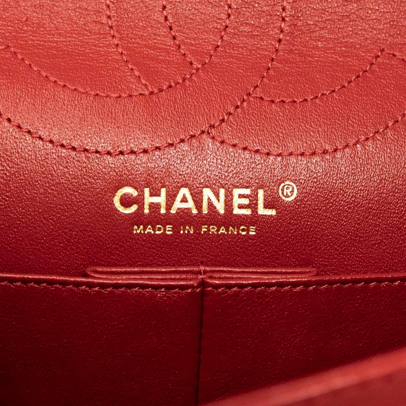 Chanel Red Lambskin 2.55 Reissue 226