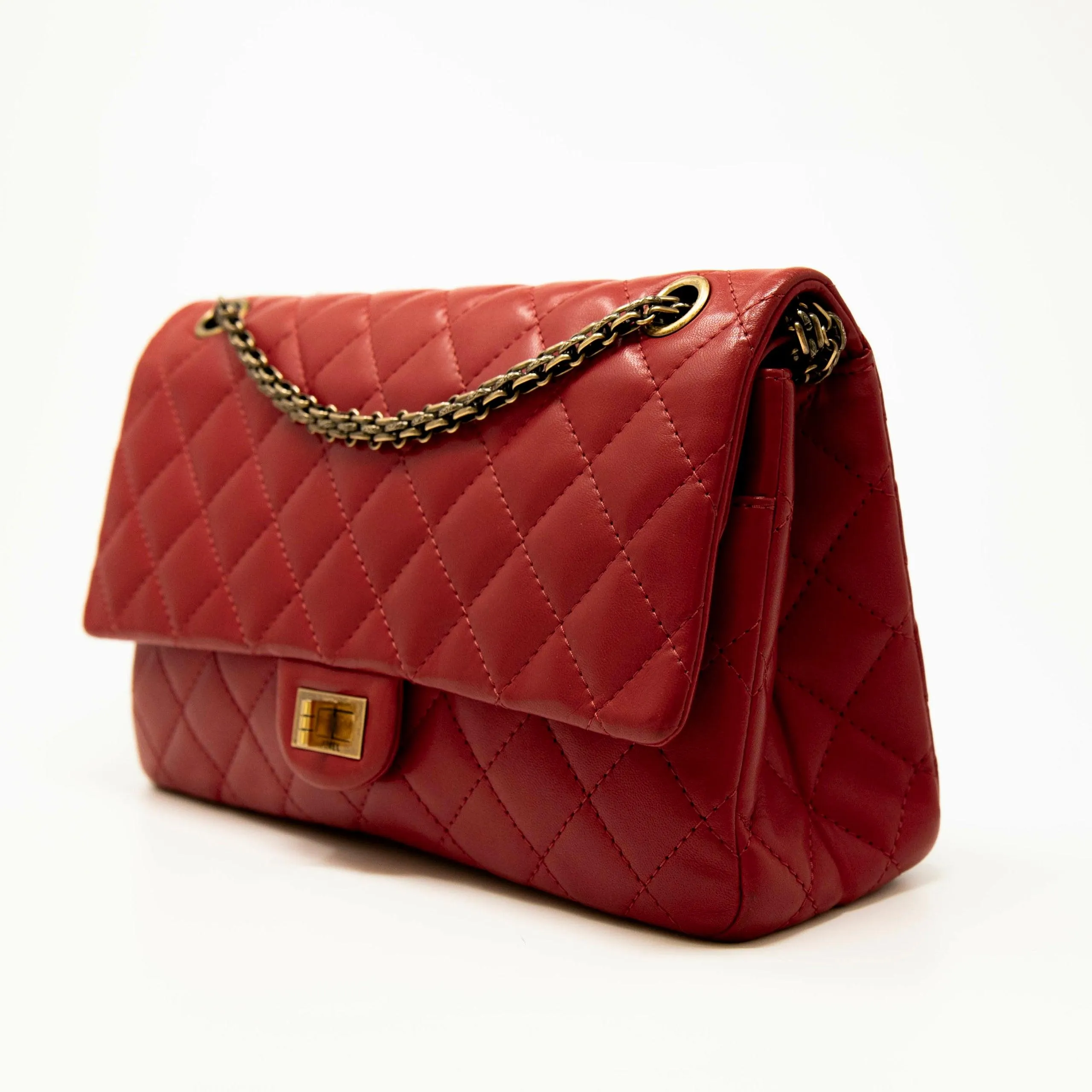 Chanel Red Lambskin 2.55 Reissue 226