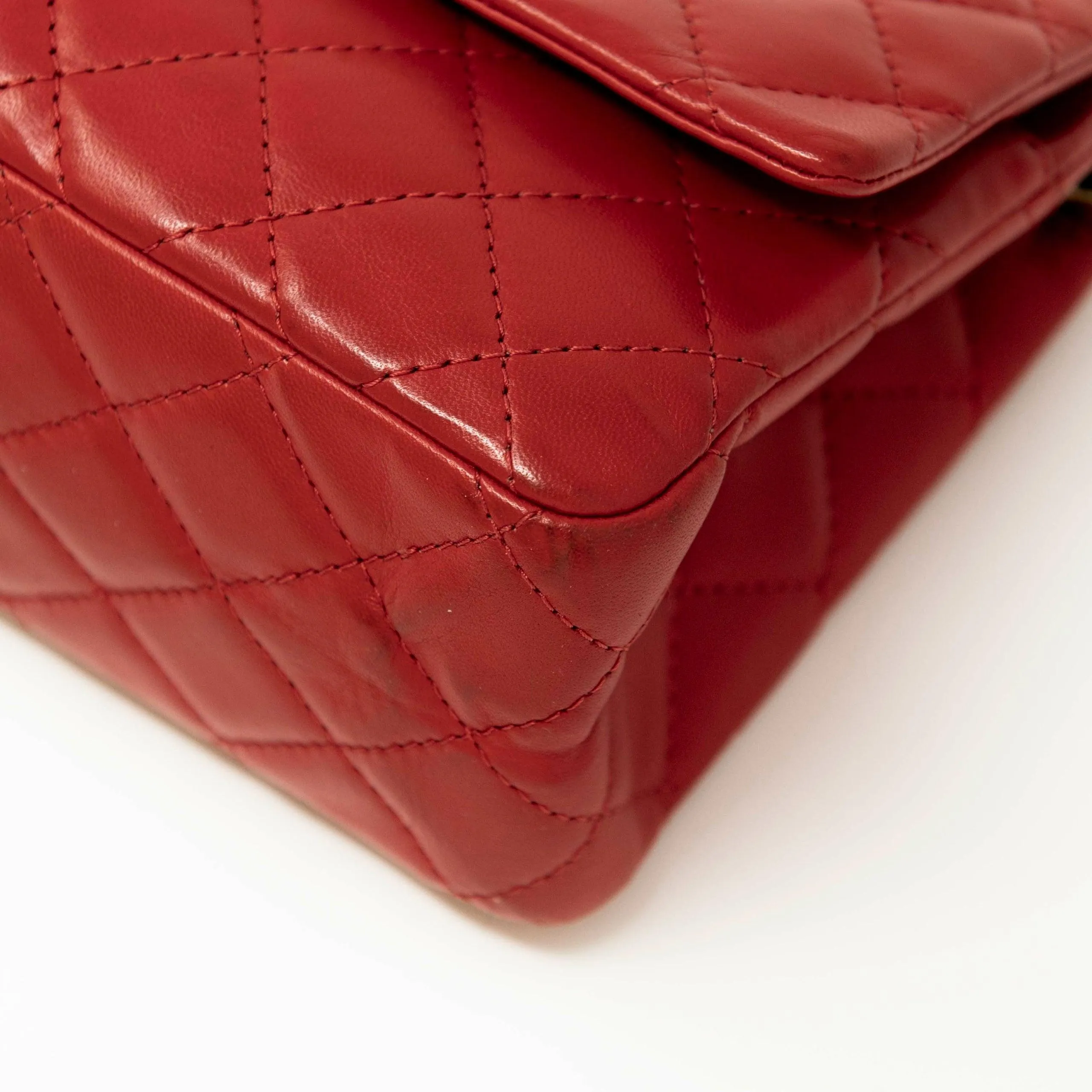 Chanel Red Lambskin 2.55 Reissue 226