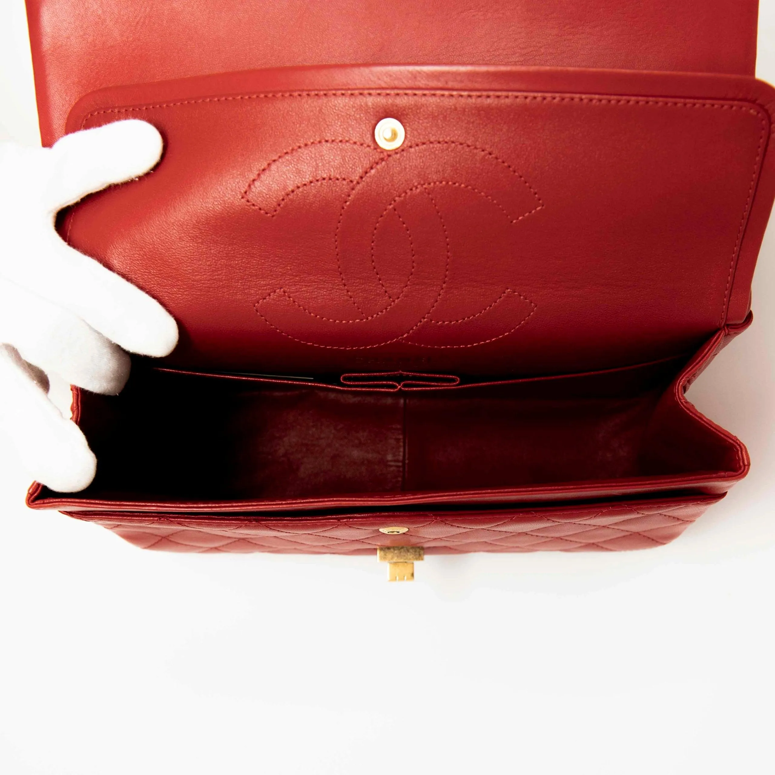 Chanel Red Lambskin 2.55 Reissue 226