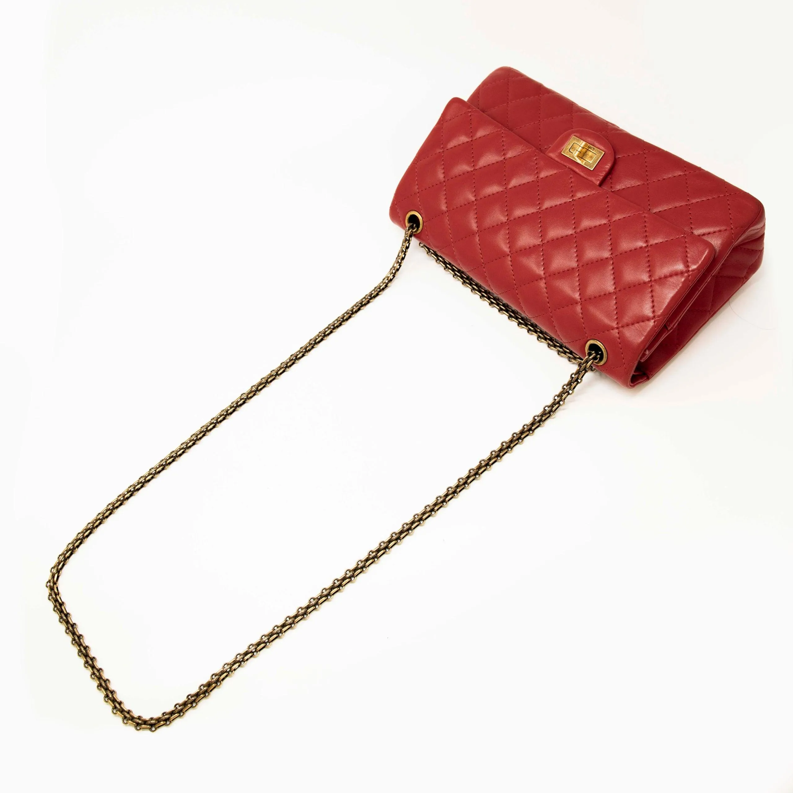 Chanel Red Lambskin 2.55 Reissue 226