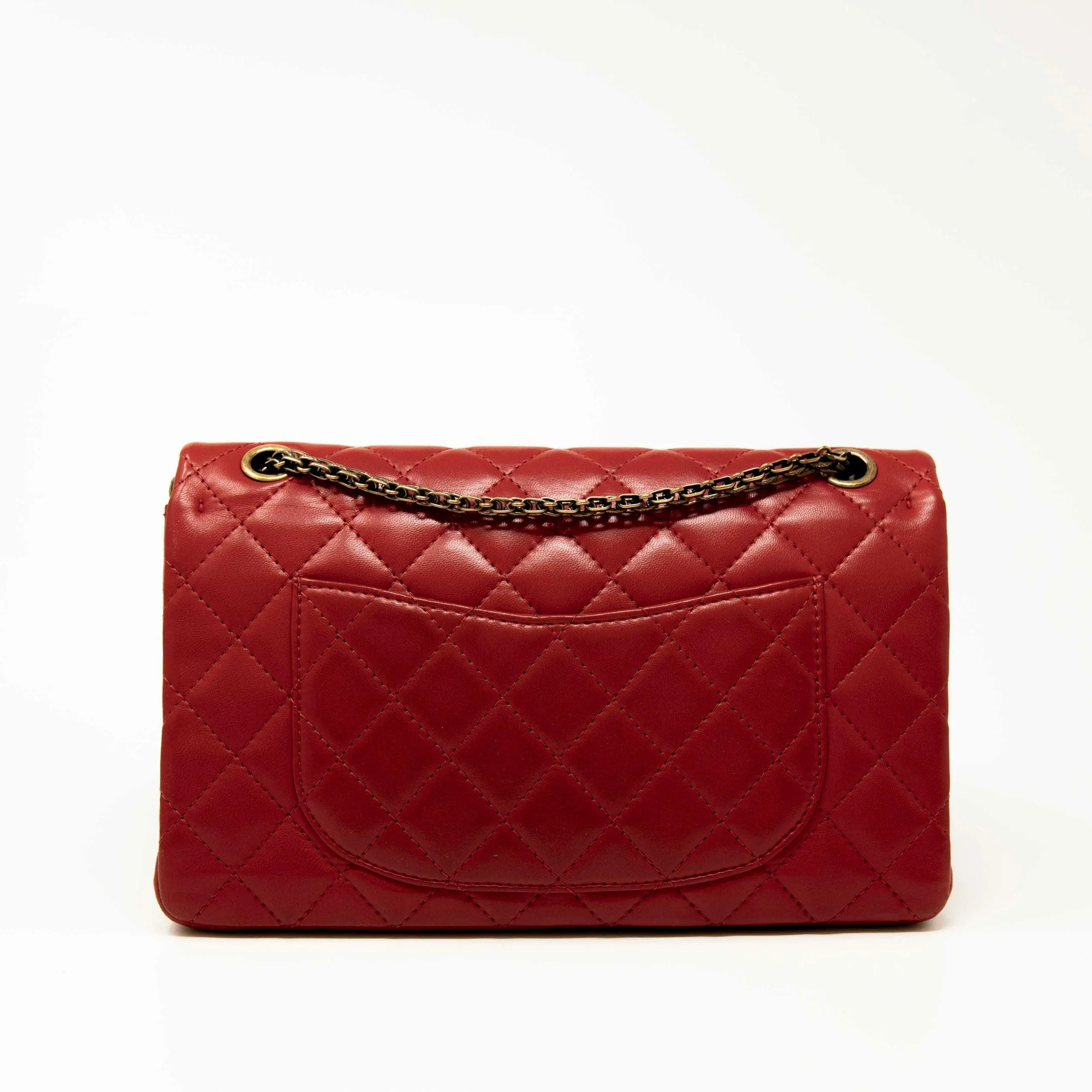 Chanel Red Lambskin 2.55 Reissue 226