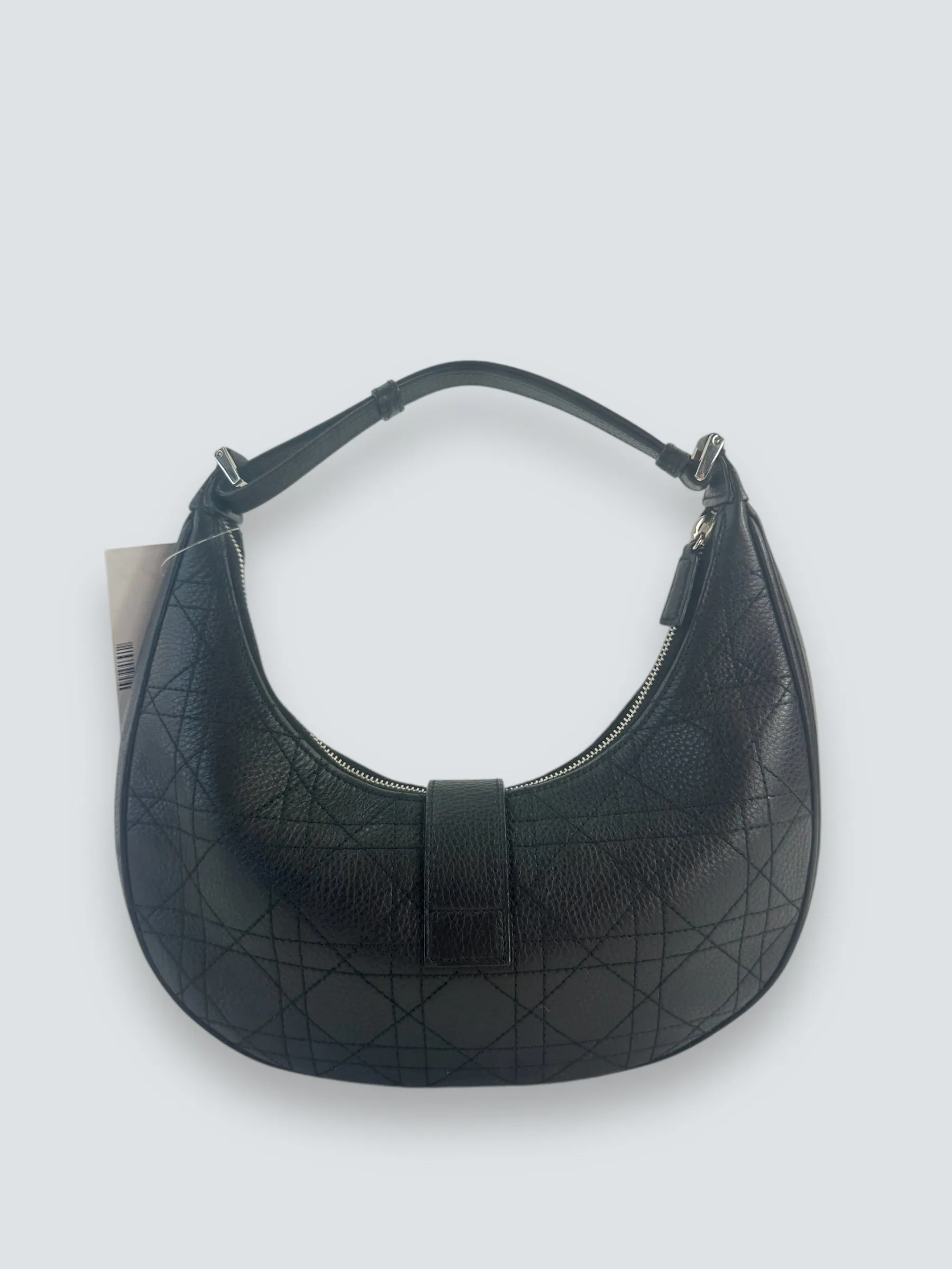 Christian Dior Black Cannage Leather Croissant Hobo