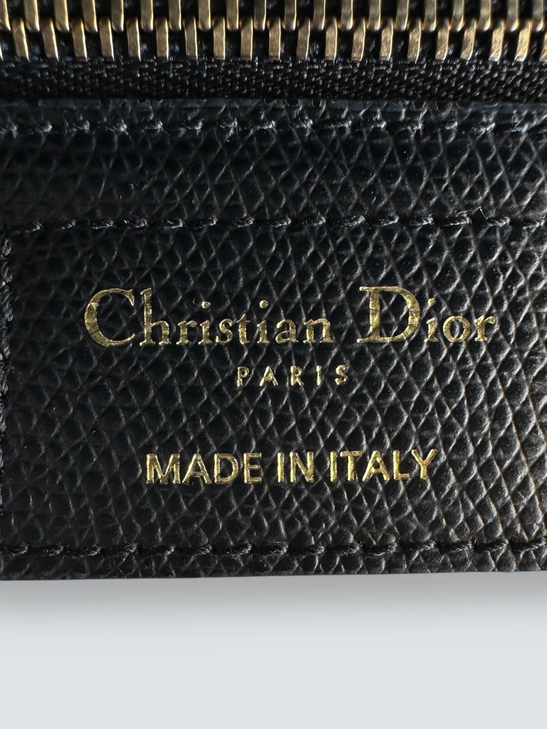 Christian Dior Black Leather Saddle  Bag