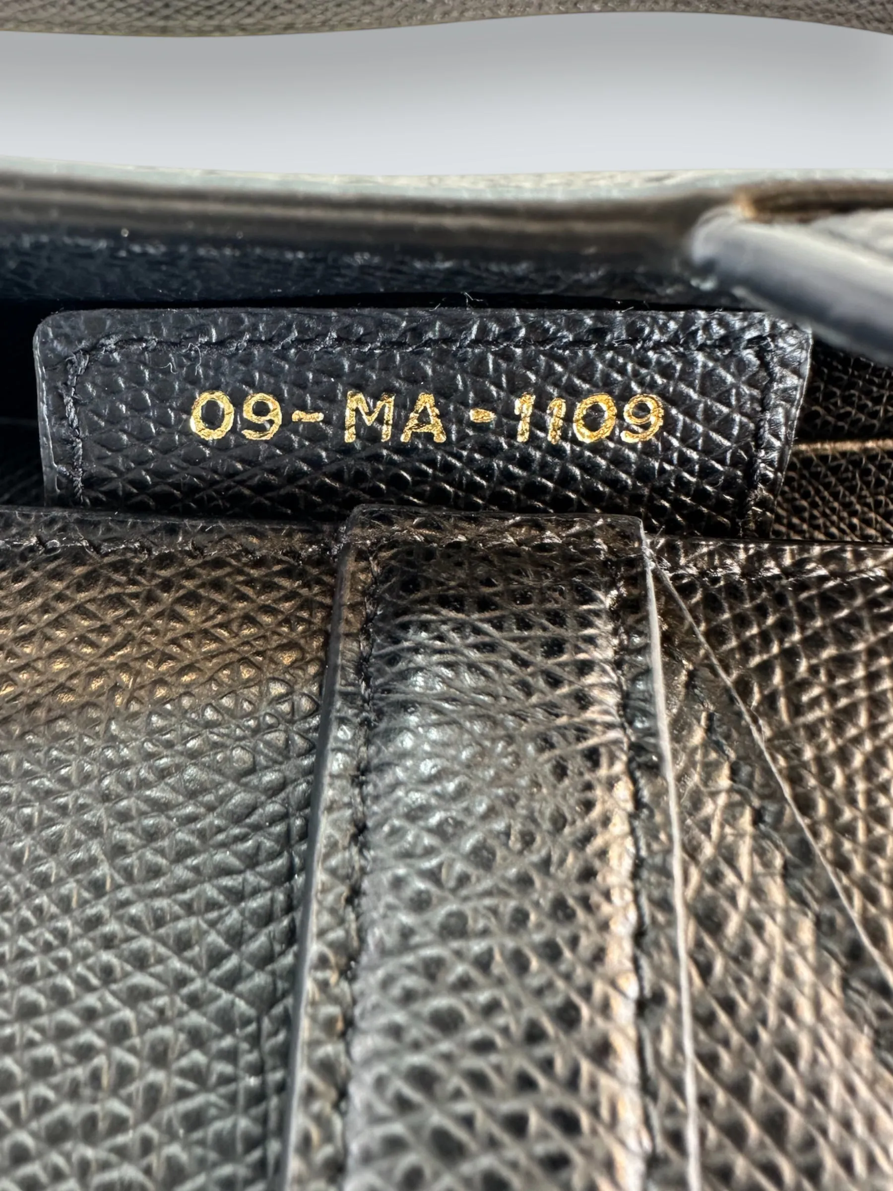 Christian Dior Black Leather Saddle  Bag
