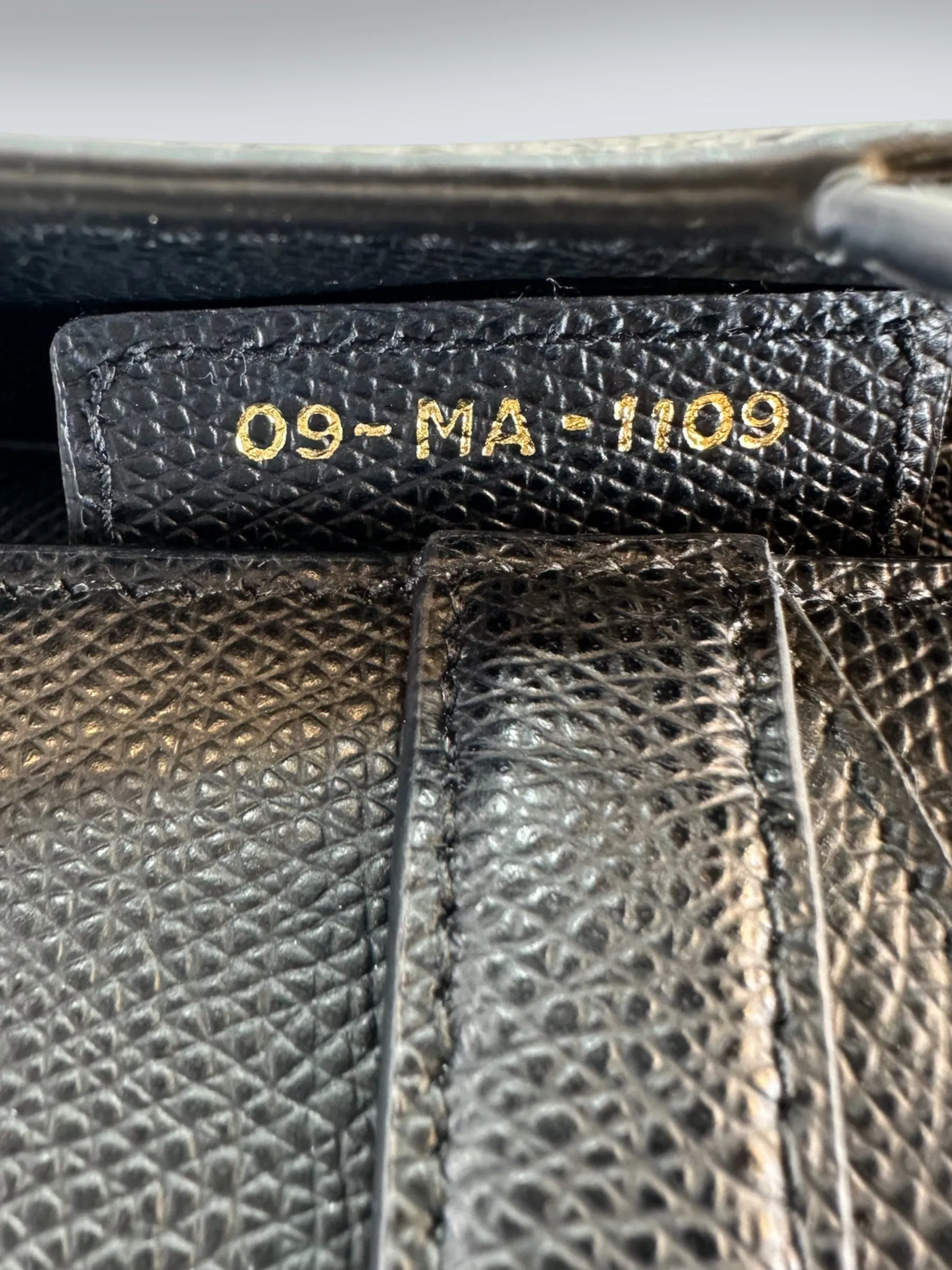 Christian Dior Black Leather Saddle  Bag