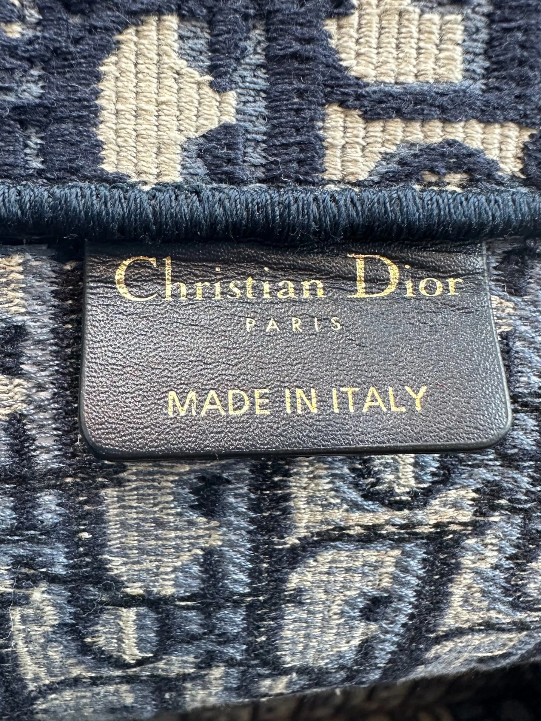 Christian Dior Jacquard Monogram Canvas Large Book Tote