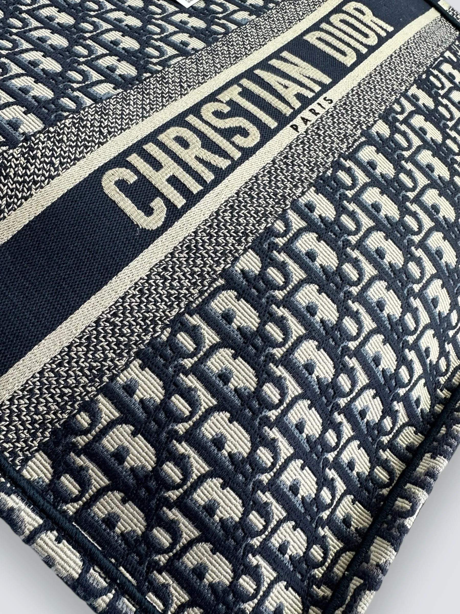 Christian Dior Jacquard Monogram Canvas Large Book Tote