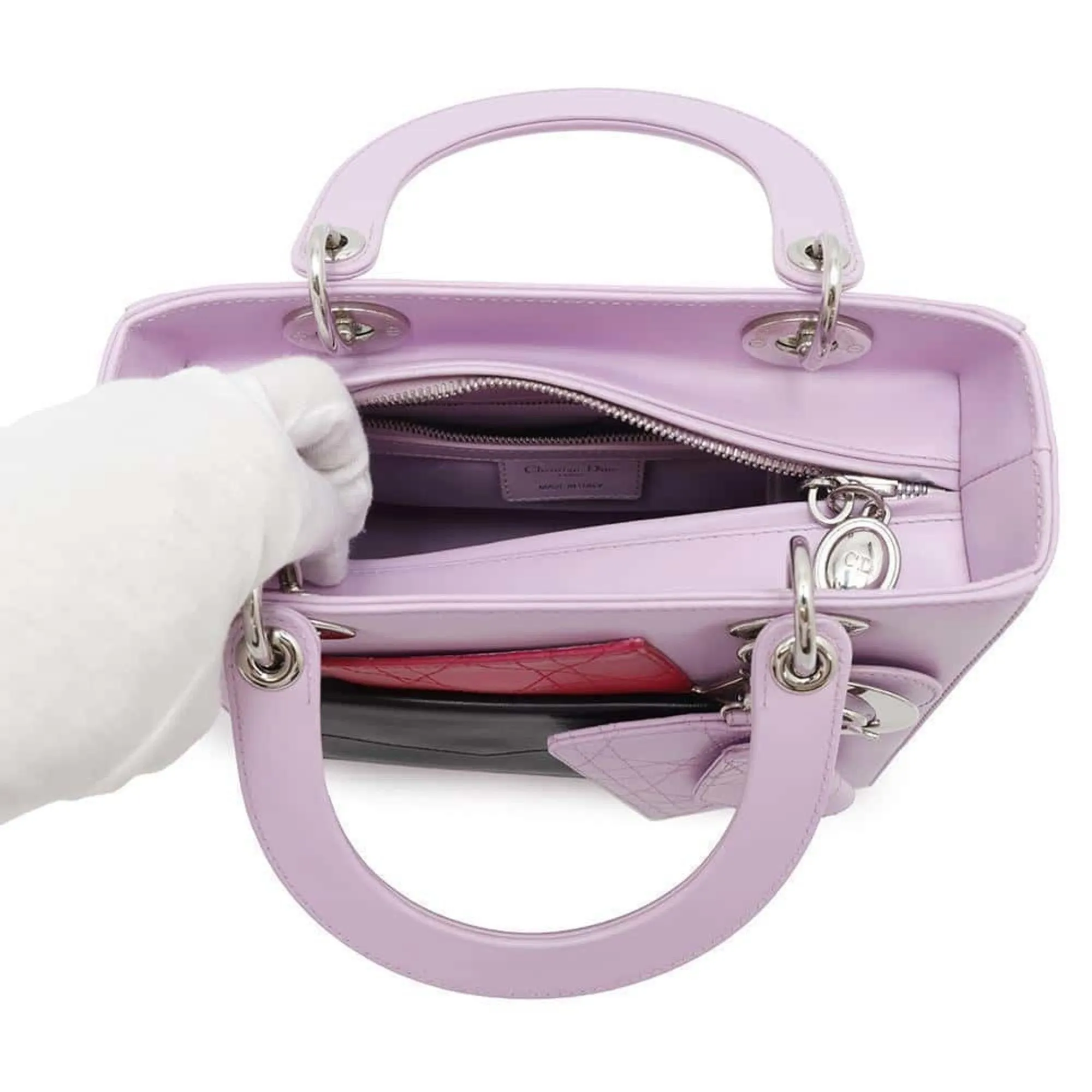 Christian Dior Lady Dior Leather Handbag (Pre-Owned)