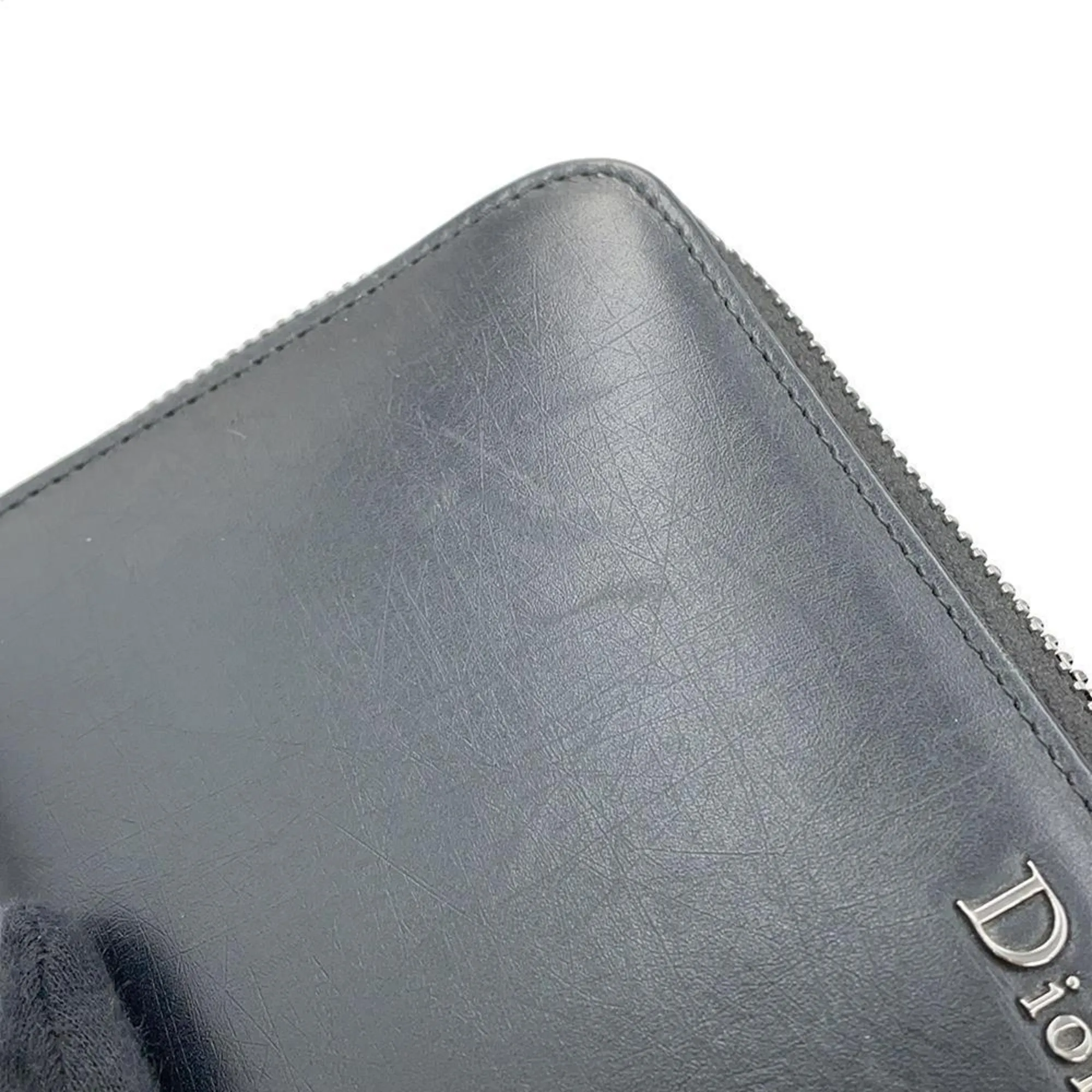 Christian Dior Leather Long Wallet (Bi-Fold) (Pre-Owned)