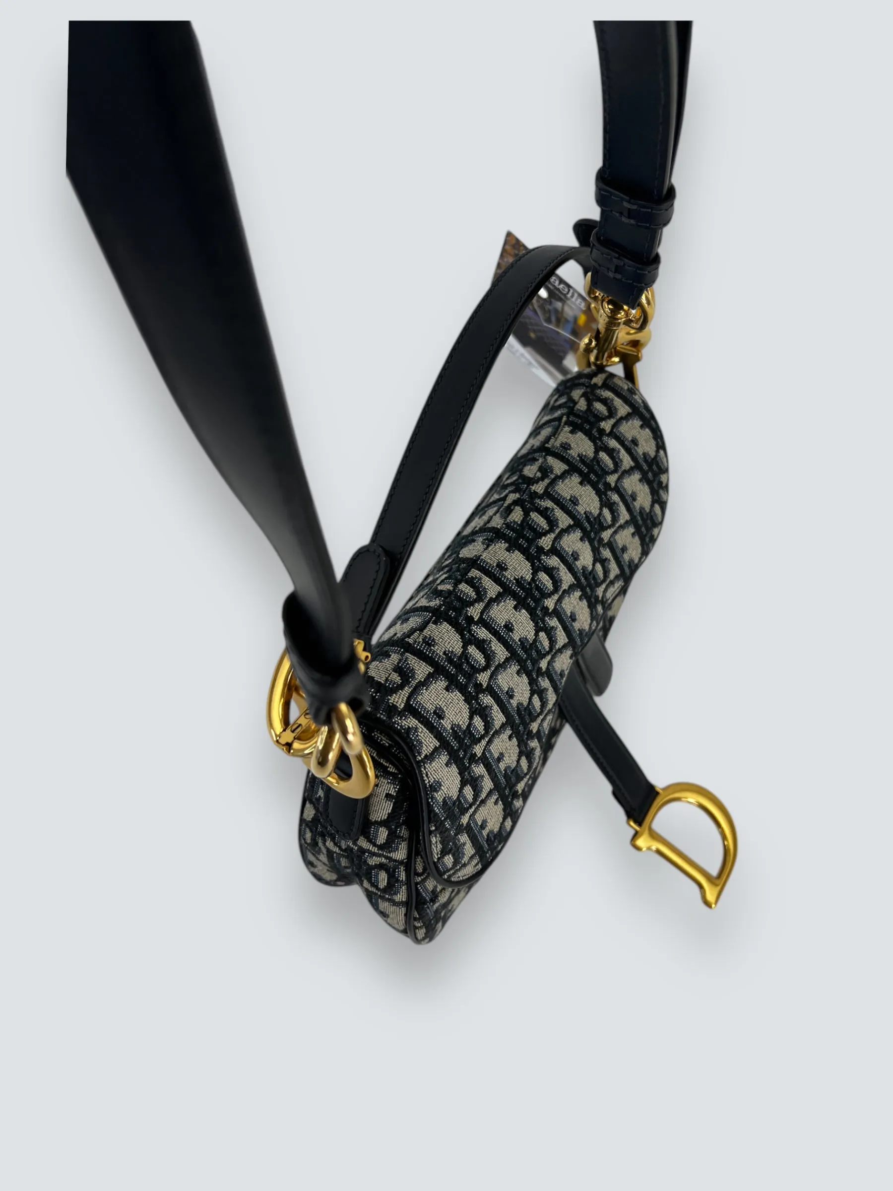 Christian Dior Monogram Canvas & Leather Small Saddle Bag