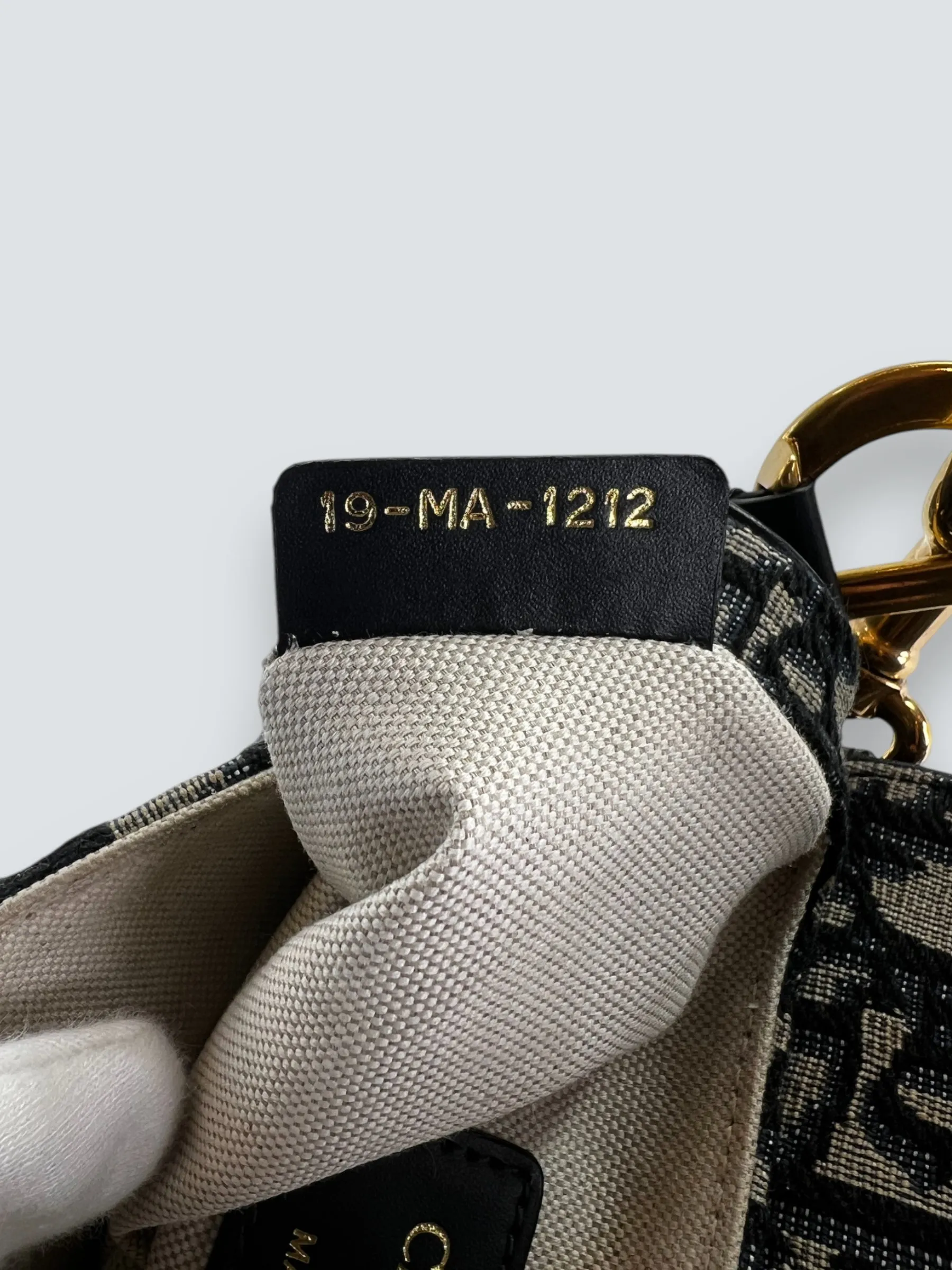 Christian Dior Monogram Canvas & Leather Small Saddle Bag