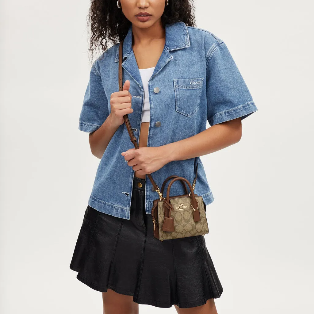 C.O.A.C.H Andrea Mini Carryall In Signature Canvas Bag
