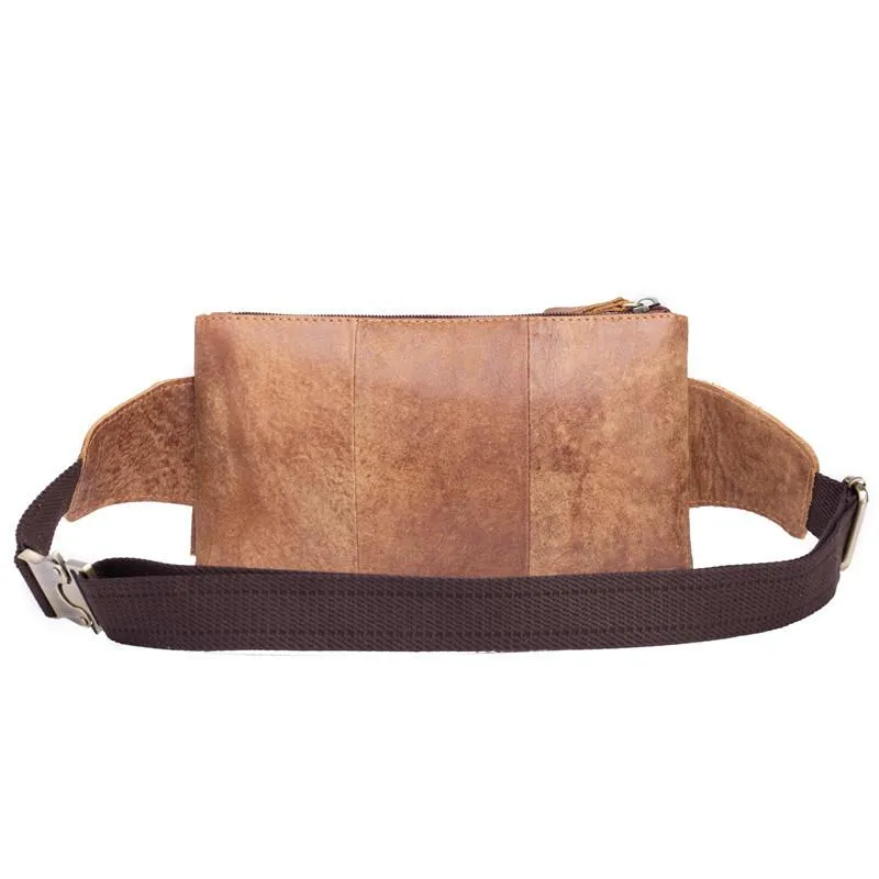 Cool LEATHER MENS BELT BAG FANNY BACK WAIST BAGs FANNY BAGS FOR MEN