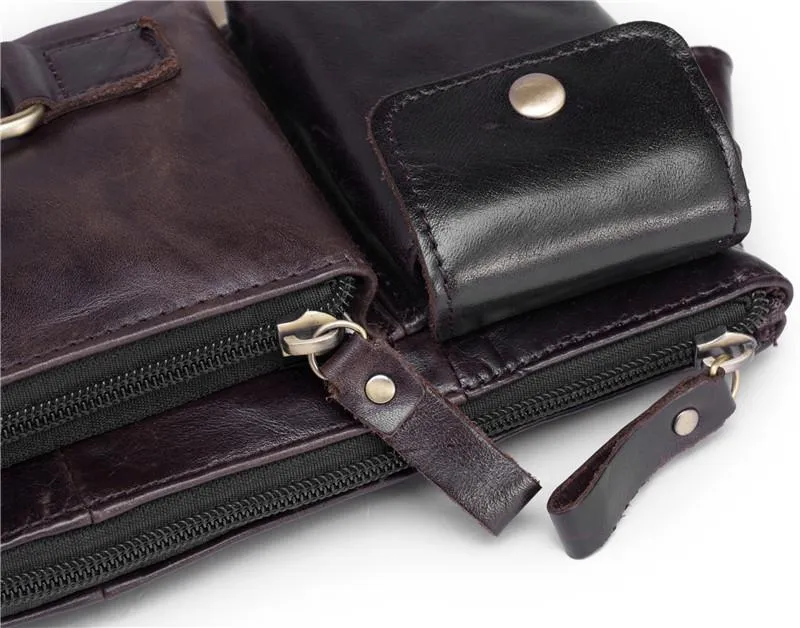 Cool LEATHER MENS BELT BAG FANNY BACK WAIST BAGs FANNY BAGS FOR MEN