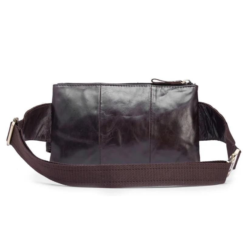 Cool LEATHER MENS BELT BAG FANNY BACK WAIST BAGs FANNY BAGS FOR MEN