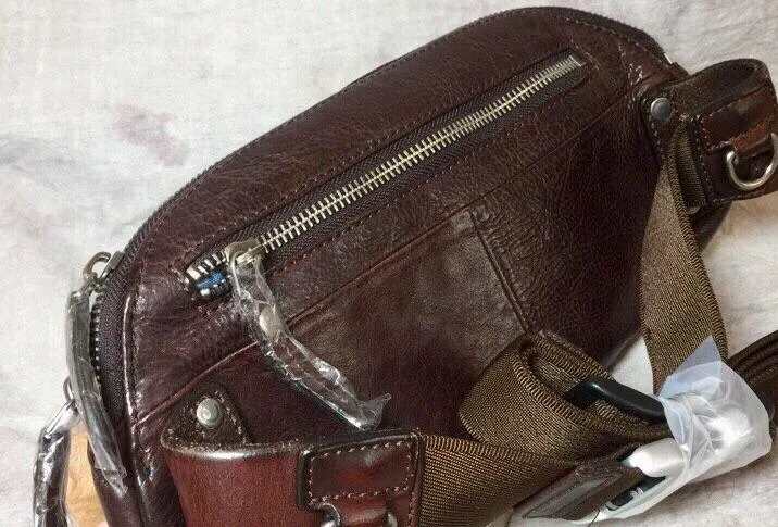 Cool Leather Mens FANNY PACK MENS WAIST BAG HIP PACK BELT BAG FOR MEN