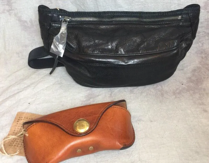 Cool Leather Mens FANNY PACK MENS WAIST BAG HIP PACK BELT BAG FOR MEN