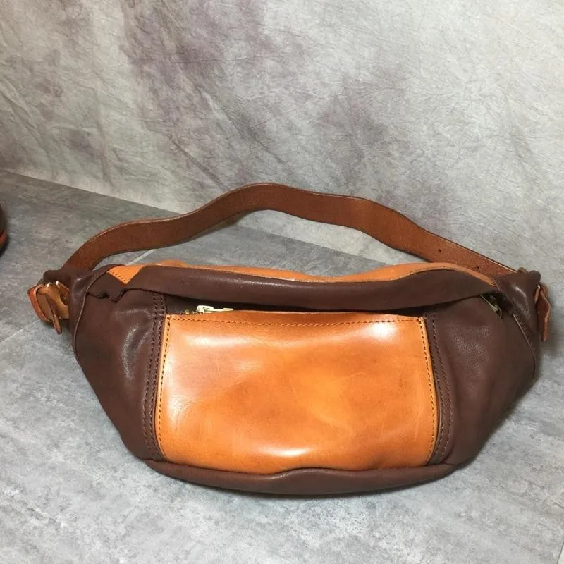 Cool Leather Mens FANNY PACK MENS WAIST BAG HIP PACK BELT BAG FOR MEN