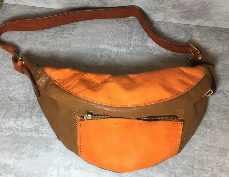 Cool Leather Mens FANNY PACK MENS WAIST BAG HIP PACK BELT BAG FOR MEN