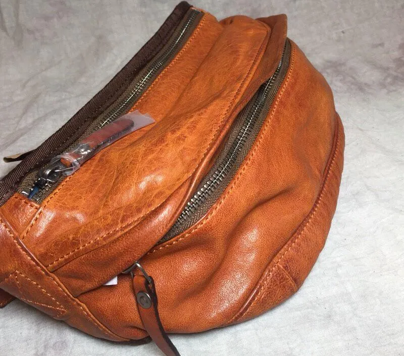 Cool Leather Mens FANNY PACK MENS WAIST BAG HIP PACK BELT BAG FOR MEN