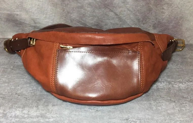 Cool Leather Mens FANNY PACK MENS WAIST BAG HIP PACK BELT BAG FOR MEN