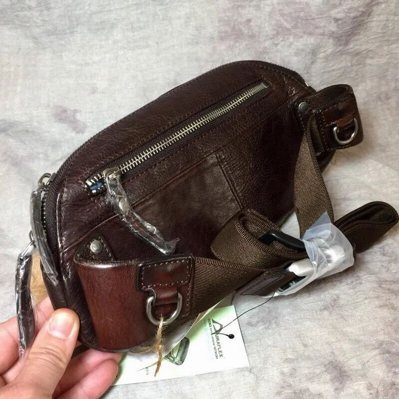Cool Leather Mens FANNY PACK MENS WAIST BAG HIP PACK BELT BAG FOR MEN