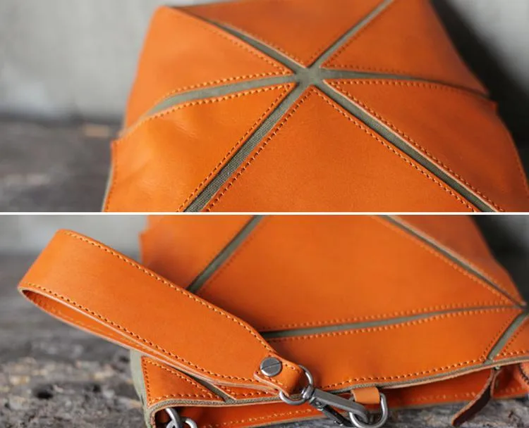 Cute Small Green Womens Leather Bucket Handbag Clutch Brown Leather Bucket Side Bag Shoulder Bag