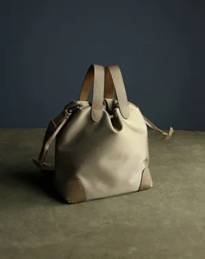 Cute Womens Khaki NYLON Bucket Handbag Purse Barrel NYLON Shoulder Bag Crossbody Purse for Ladies