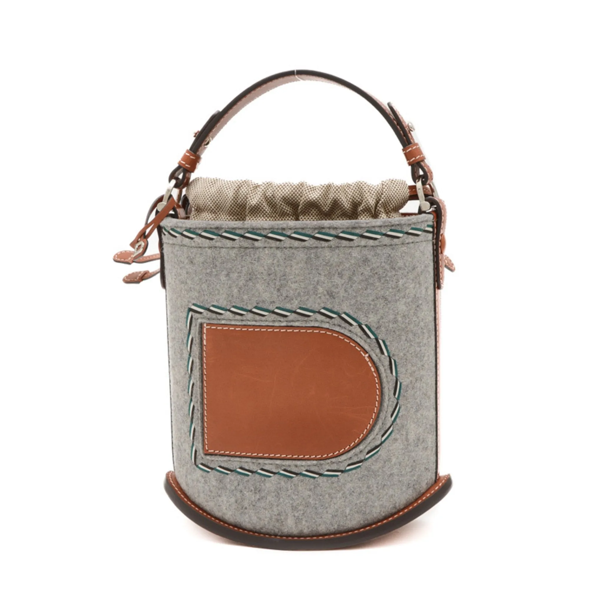Delvaux  Wool Leather Handbag (Pre-Owned)