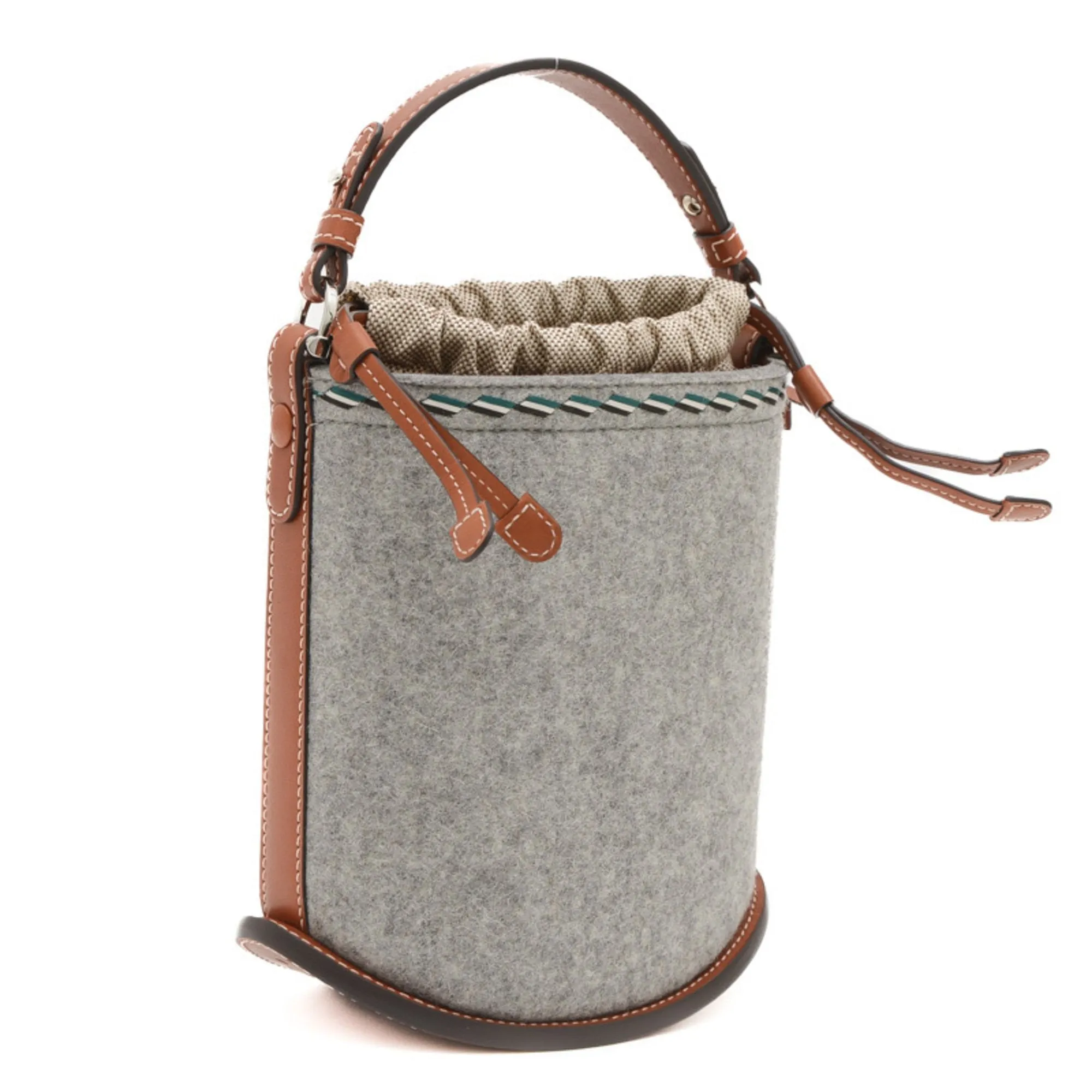 Delvaux  Wool Leather Handbag (Pre-Owned)