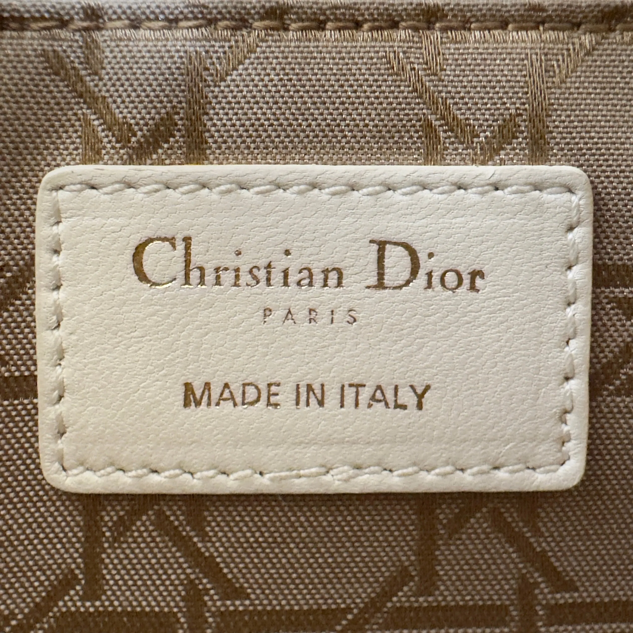 Dior White Small Lady Dior Bag