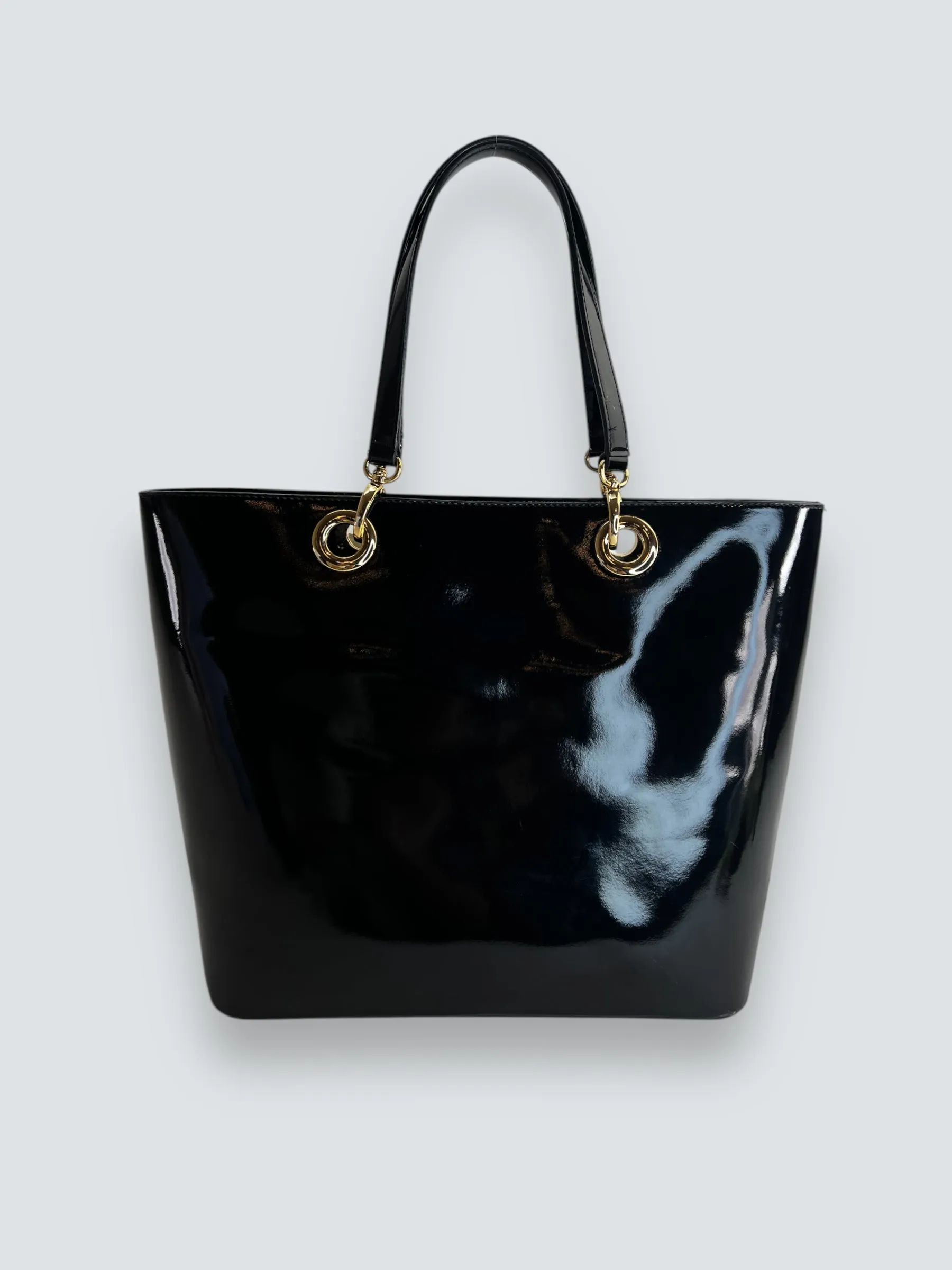 DKNY Black Leather Tote Handbag
