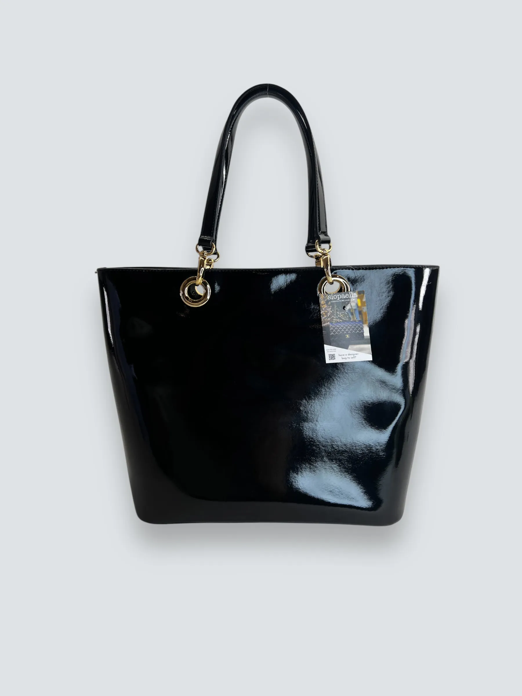 DKNY Black Leather Tote Handbag