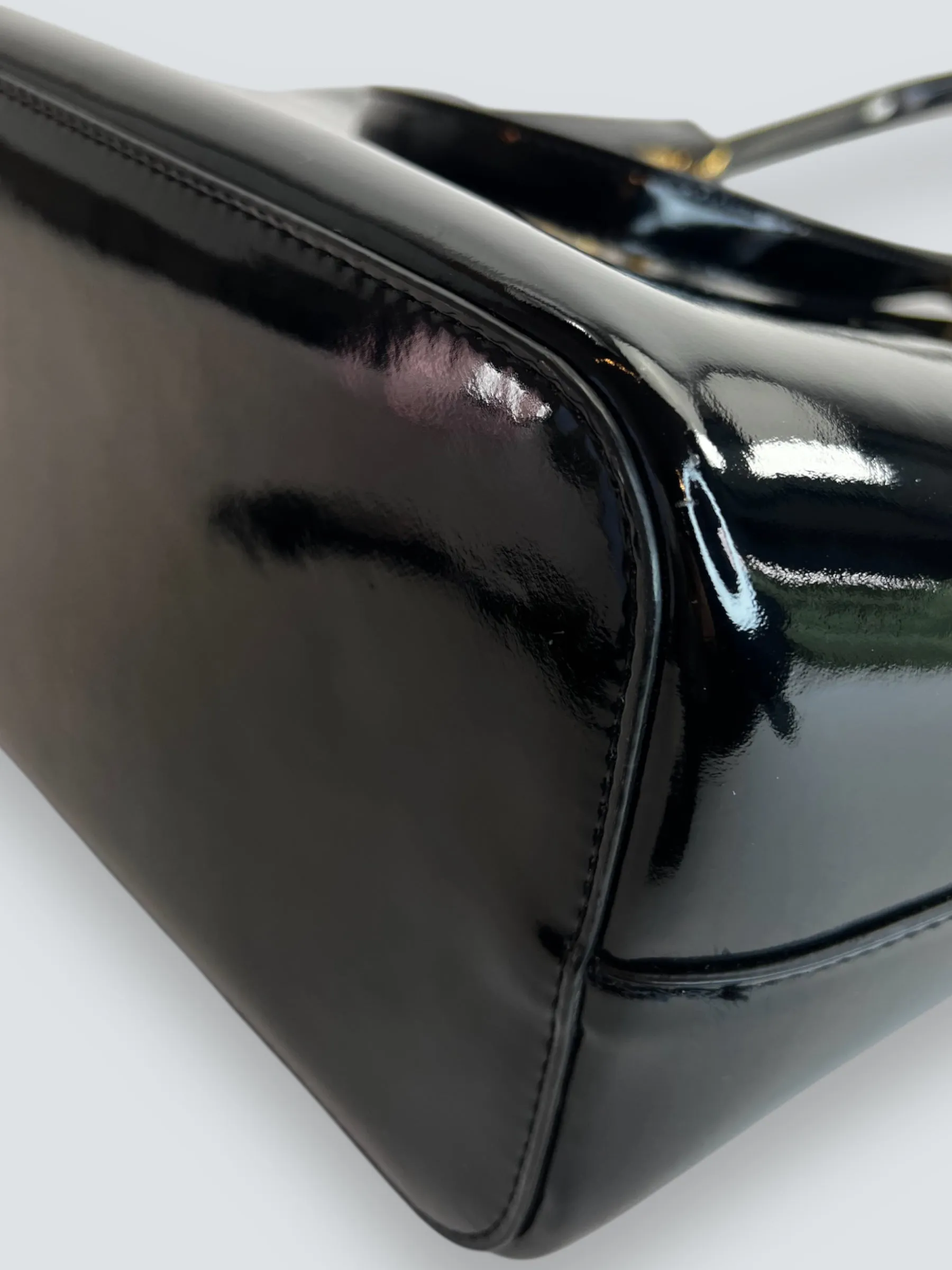 DKNY Black Leather Tote Handbag