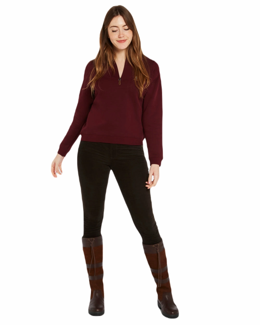 Dubarry Womens Castlemartyr Quarter Zip Sweatshirt