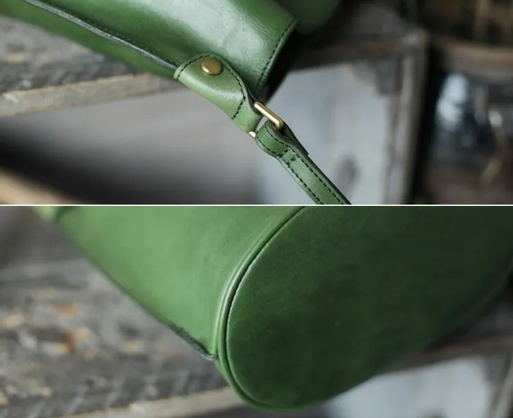 Fashion Womens Brown Leather Bucket Shoulder Bag Tan Bucket Side Bag Crossbody Bag for Ladies