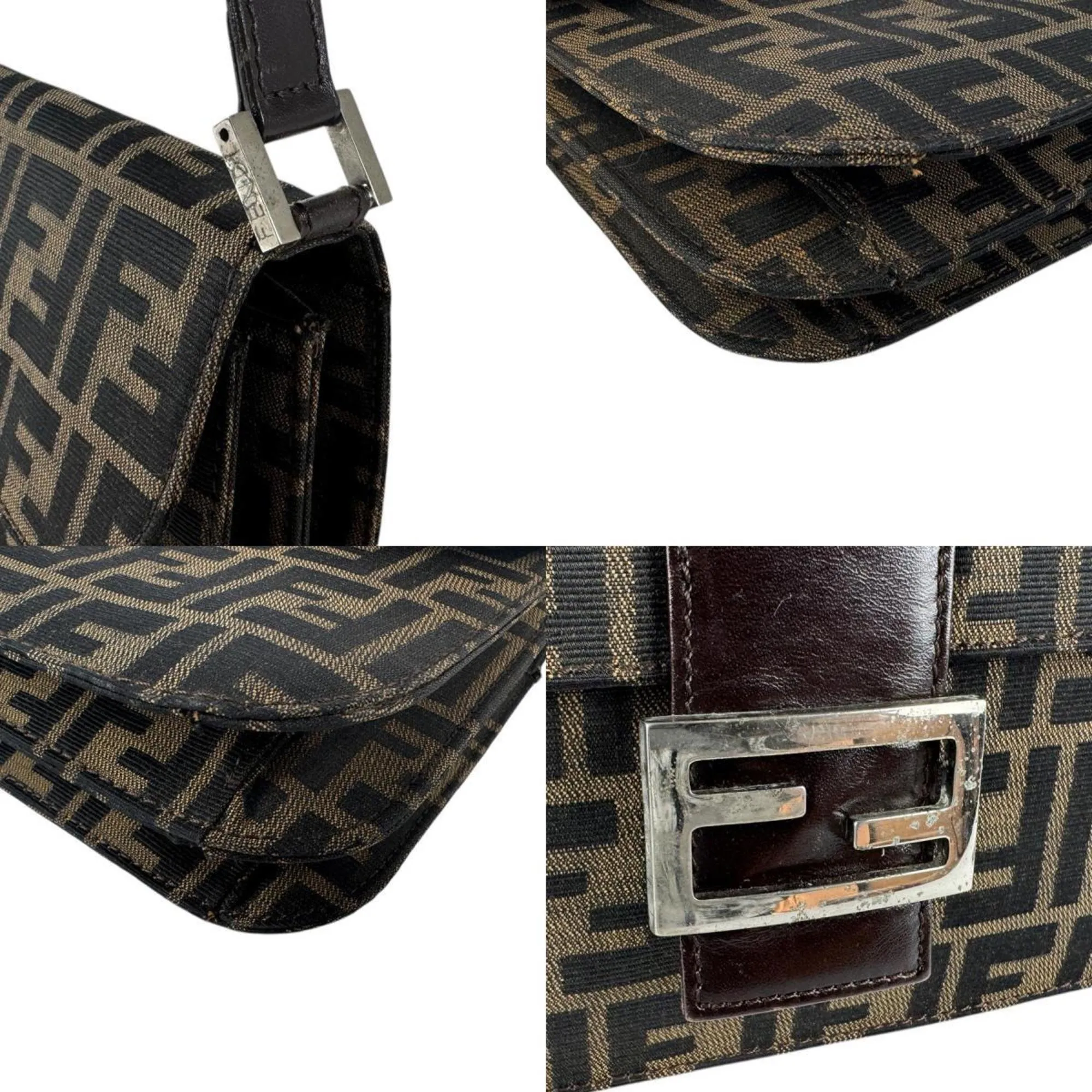 Fendi Nylon Canvas Handbag (Pre-Owned)