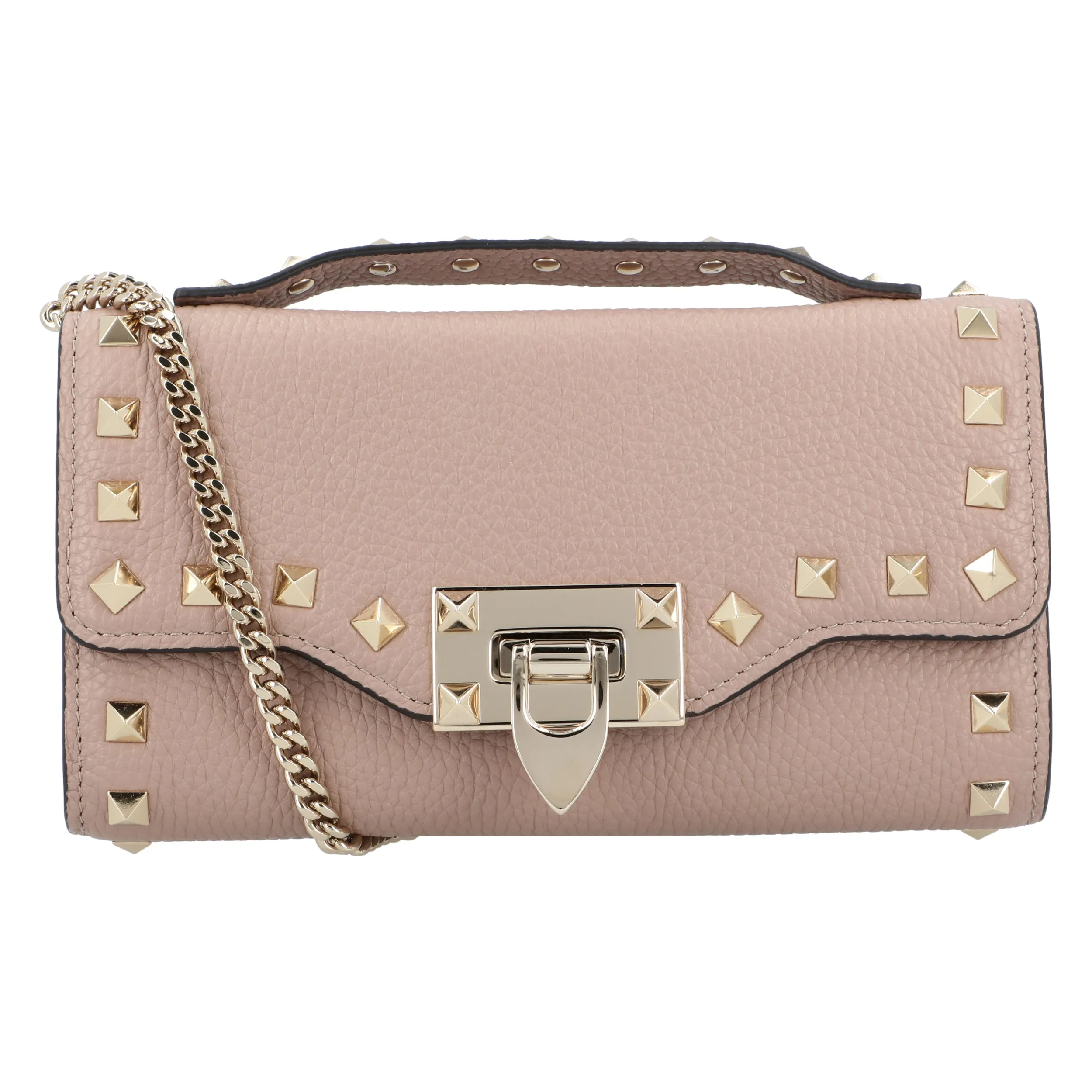 Garavani Rockstud Foldover Top Clutch Bag