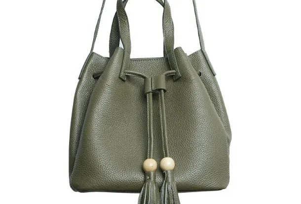 Genuine Leather Cute Women Bucket Bag Handbag Crossbody Bag Shoulder Bag Women Leather Purse