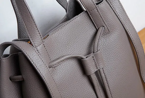 Genuine Leather Cute Women Bucket Bag Handbag Crossbody Bag Shoulder Bag Women Leather Purse