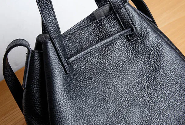 Genuine Leather Cute Women Bucket Bag Handbag Crossbody Bag Shoulder Bag Women Leather Purse