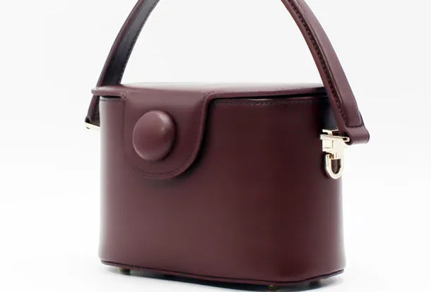 Genuine Leather Doctor Bag Bucket Bag Handbag Shoulder Bag for Women Leather Crossbody Bag