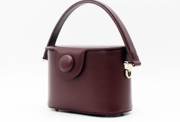 Genuine Leather Doctor Bag Bucket Bag Handbag Shoulder Bag for Women Leather Crossbody Bag