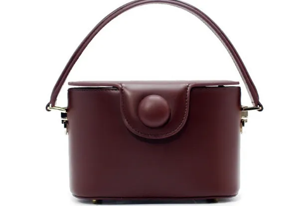 Genuine Leather Doctor Bag Bucket Bag Handbag Shoulder Bag for Women Leather Crossbody Bag