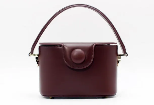 Genuine Leather Doctor Bag Bucket Bag Handbag Shoulder Bag for Women Leather Crossbody Bag
