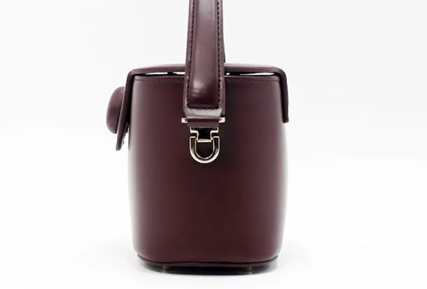 Genuine Leather Doctor Bag Bucket Bag Handbag Shoulder Bag for Women Leather Crossbody Bag